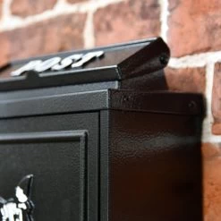 Black & White "Oxford" Border Collie Wall Mounted Post Box -Garden Supply Discount Store dsc 6888