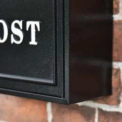 Black & Red "Oxford" Tractor Wall Mounted Post Box -Garden Supply Discount Store dsc 6940