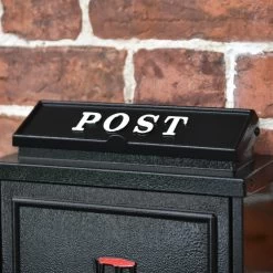 Black & Red "Oxford" Tractor Wall Mounted Post Box -Garden Supply Discount Store dsc 6948