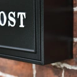 Black "Oxford Down" Wall Mounted Post Box -Garden Supply Discount Store dsc 6991