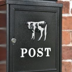 Black & White "Oxford" Holstein Wall Mounted Post Box 16 Black & White "Oxford" Holstein Wall Mounted Post Box -Garden Supply Discount Store dsc 7057