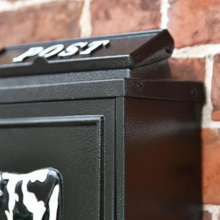 Black & White "Oxford" Holstein Wall Mounted Post Box 4 Black & White "Oxford" Holstein Wall Mounted Post Box - Image 2