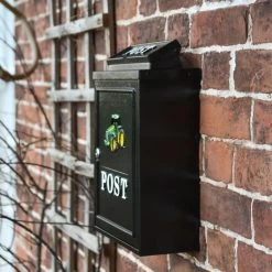Black & Green "Oxford" Tractor Wall Mounted Post Box 14 Black & Green "Oxford" Tractor Wall Mounted Post Box -Garden Supply Discount Store dsc 7165