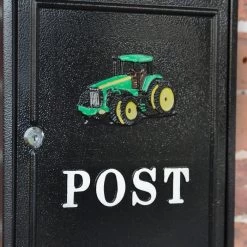 Black & Green "Oxford" Tractor Wall Mounted Post Box 12 Black & Green "Oxford" Tractor Wall Mounted Post Box -Garden Supply Discount Store dsc 7185