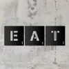 'EAT' Black Scrabble Square Letters -Garden Supply Discount Store eat black scrabble square letters 4