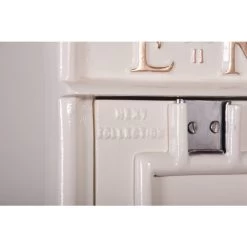 'Original Reproduction' White Elizabeth Regina Post & Parcel Box -Garden Supply Discount Store er post and parcel box in white detail close