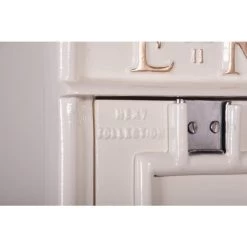 'Original Reproduction' Cream Elizabeth Regina Post & Parcel Box With Stand -Garden Supply Discount Store er post and parcel box in white detail close 2 1