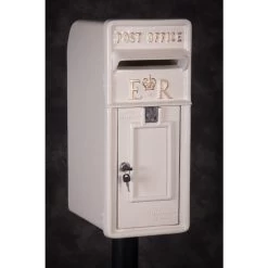 'Original Reproduction' Cream Elizabeth Regina Post & Parcel Box With Stand