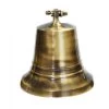 7" Antique Brass Bell With Rope Lanyard -Garden Supply Discount Store extra large antique brass bell copy 2