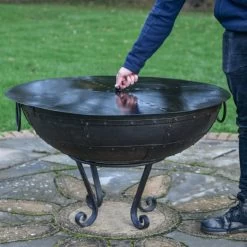Kadai Fire Bowl Lid- 100cm -Garden Supply Discount Store fg414 lid 100 3