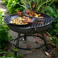 Fire Bowl Half Grill - 80cm -Garden Supply Discount Store fire bowl half grill 1 1