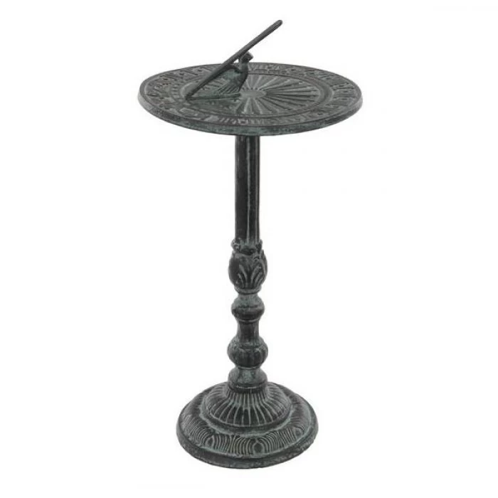 Free-Standing Verdigris Sundial & Column - 250mm 4 Free-Standing Verdigris Sundial & Column - 250mm - Image 2