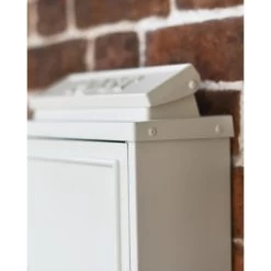 French Cream "Oxford" Wall Mounted Post Box With Lock -Garden Supply Discount Store french cream oxford wall mounted post box 8