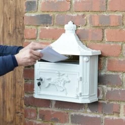 “Frostine" White Huntington Wall Mounted Post Box 7 “Frostine" White Huntington Wall Mounted Post Box -Garden Supply Discount Store frostine white huntington wall mounted post box 2 1