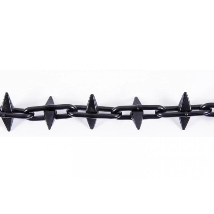Black Steel Spiked Chains (Sold Per Metre) - Every Link Spikes 3 Black Steel Spiked Chains (Sold Per Metre) - Every Link Spikes