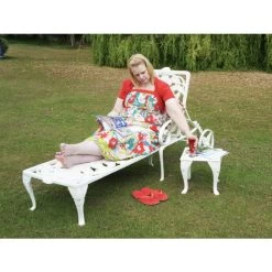 "Coalbrookdale" Reclining Garden Sun Lounger -Garden Supply Discount Store gb001 lounger scale