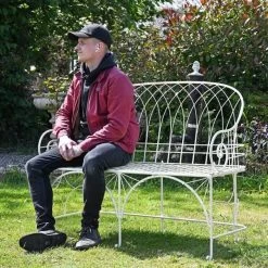 "The Claire" Wrought Iron Bench -Garden Supply Discount Store gb008 8