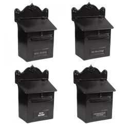 Black Goldhay Secure Post And Parcel Box For Gates 17 Black Goldhay Secure Post And Parcel Box For Gates -Garden Supply Discount Store gold hay post box personalisation 2
