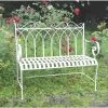 Gothic Scrolled Cream Garden Bench 2 Gothic Scrolled Cream Garden Bench -Garden Supply Discount Store gothic scrolled cream garden bench