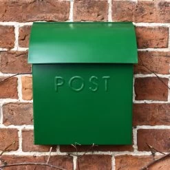 Green Contemporary Post Box With Lock -Garden Supply Discount Store green contemporary post box with lock 3