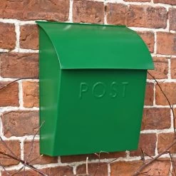 Green Contemporary Post Box With Lock -Garden Supply Discount Store green contemporary post box with lock 5