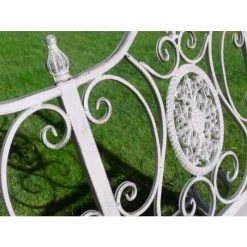 Antique Grey Ornate Rocking Bench -Garden Supply Discount Store grey ornate swinging bench 6