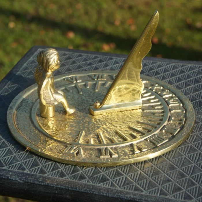 Solid Brass 'Guardian Angel' Sundial - 100mm 5 Solid Brass 'Guardian Angel' Sundial - 100mm - Image 3