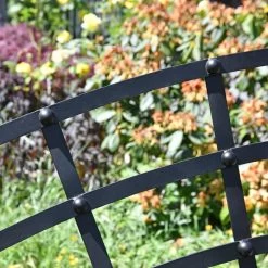 “Hampton Bridge” Wrought Iron Chaise Garden Bench -Garden Supply Discount Store hampton bridge wrought iron chaise garden bench 5 1