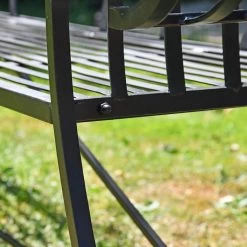 “Hampton Bridge” Wrought Iron Chaise Garden Bench -Garden Supply Discount Store hampton bridge wrought iron chaise garden bench 8 1