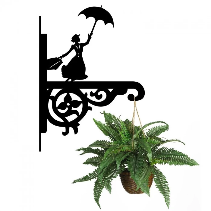 Ornate Mary Poppins Iron Hanging Basket Bracket - Image 4