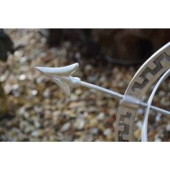 Antique Silver Armillary With Column - 105cm -Garden Supply Discount Store head of arrow on armillary sundial hs042