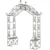 Heart Scrolled Rose Arch -Garden Supply Discount Store heart scrolled rose arch