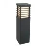 "Skyline" Black Squared Modern Bollard Light - 49cm -Garden Supply Discount Store heavy duty steel low level bollard lights black 1