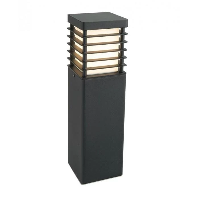 "Skyline" Black Squared Modern Bollard Light - 49cm 3 "Skyline" Black Squared Modern Bollard Light - 49cm