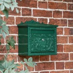 "Horncastle Abbey" Green Wall Mounted Post Box -Garden Supply Discount Store horncastle abbey green wall mounted post box 4