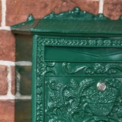 "Horncastle Abbey" Green Wall Mounted Post Box -Garden Supply Discount Store horncastle abbey green wall mounted post box 5