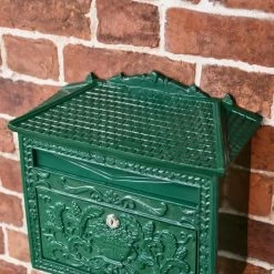 "Horncastle Abbey" Green Wall Mounted Post Box -Garden Supply Discount Store horncastle abbey green wall mounted post box 7