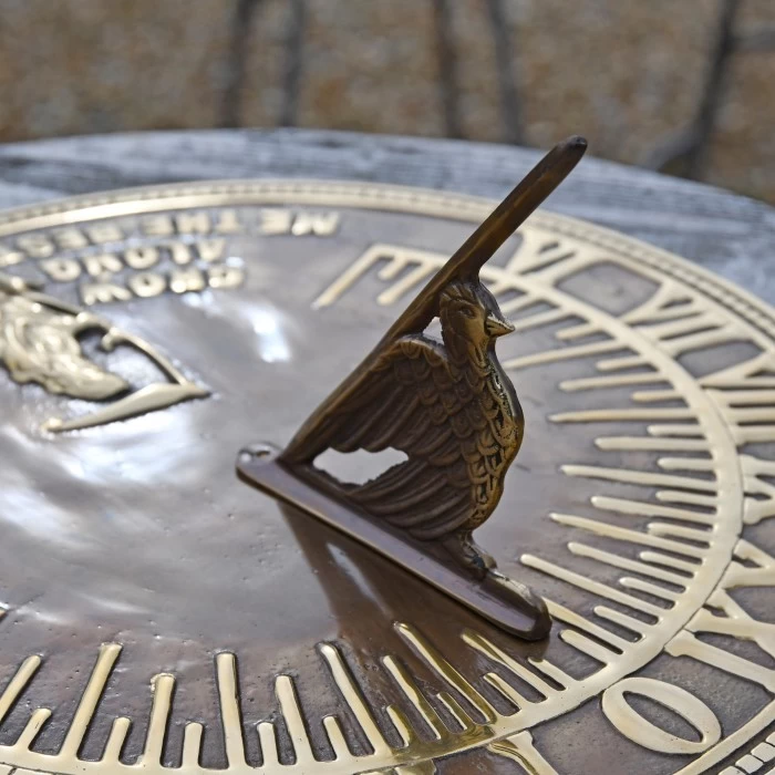 Antique Brass 'Old Father Time' Sundial - 290mm 9 Antique Brass 'Old Father Time' Sundial - 290mm - Image 7