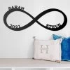 Lovers Infinity Loop Personalised Wall Art