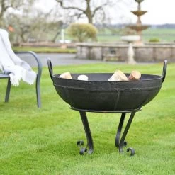 Iron Kadai Fire Bowl - 60cm -Garden Supply Discount Store iron kadai fire bowl 60cm 2