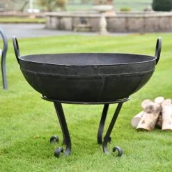 Iron Kadai Fire Bowl - 60cm -Garden Supply Discount Store iron kadai fire bowl 60cm 4