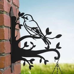 Jay On Branches Steel Hanging Basket Bracket