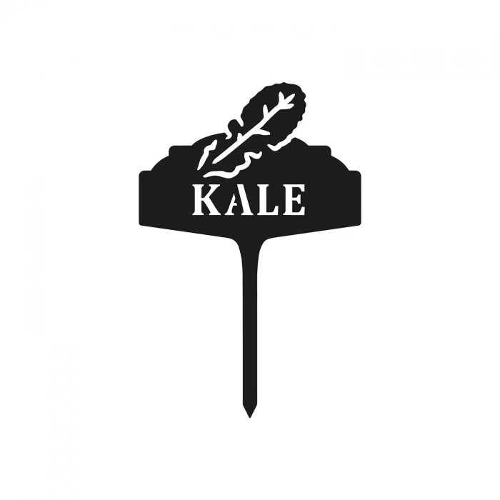 Black "Kale" Vegetable Label 3 Black "Kale" Vegetable Label