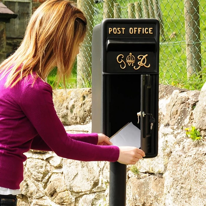 King George Rex Black Period Post Box 4 King George Rex Black Period Post Box - Image 2
