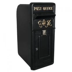 King George Rex Black Period Post Box