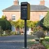 King George Rex Black Period Post Box & Stand -Garden Supply Discount Store king george rex black period post box 4 1
