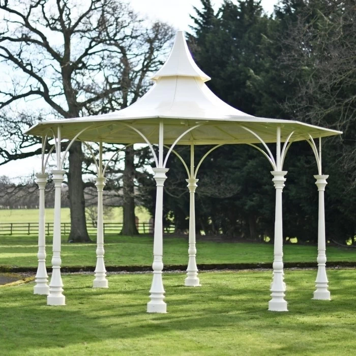 "Lady Antoinette" Large Cream Garden Bandstand - Custom Size
