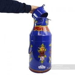 Large Blue Narrowboat Milk Churn - 45cm -Garden Supply Discount Store large blue narrow boat milk churn planter 4