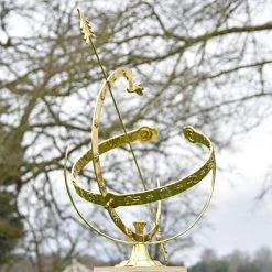 Polished Brass "Serpent" Armillary - 70cm -Garden Supply Discount Store large polished brass serpent armillary 670mm 10