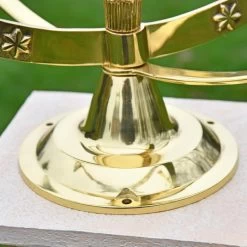 Polished Brass "Serpent" Armillary - 70cm -Garden Supply Discount Store large polished brass serpent armillary 670mm 7